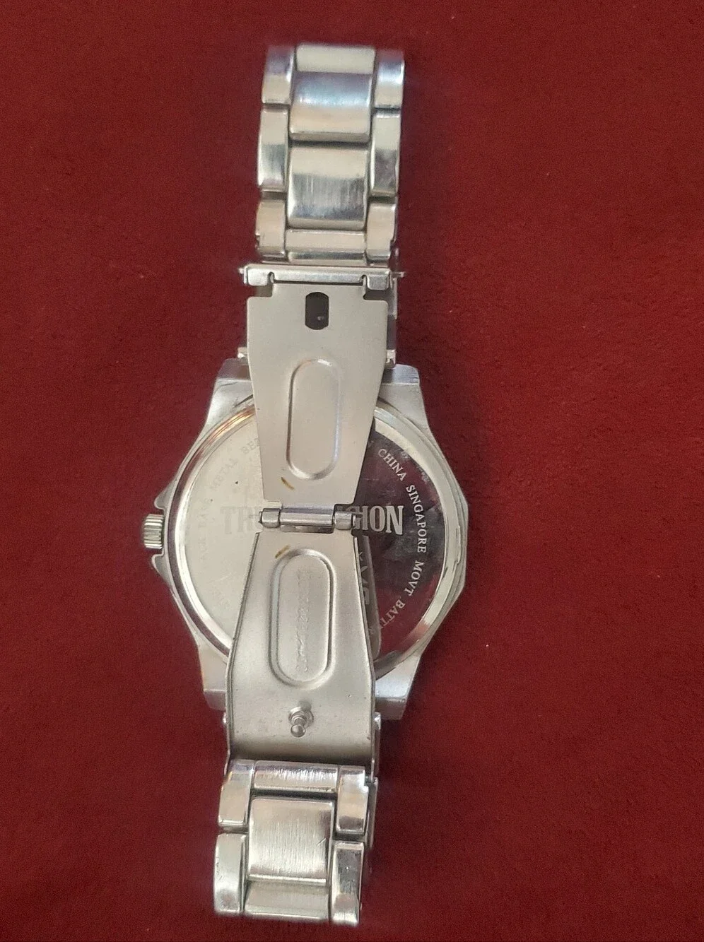 True Religion Silver Stainless Steel Watch with Black Dial
